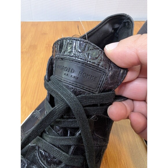 Android Homme Men's High Top Sneaker Leather Black US 10 Designer European (S08) - Picture 9 of 10